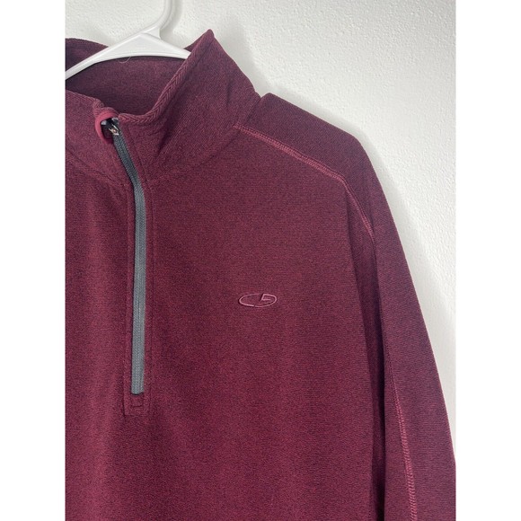 C9 by Champion 1/4 Zip Sweater Mens Large L Maroon Fleece Long Sleeve EUC - Picture 2 of 15